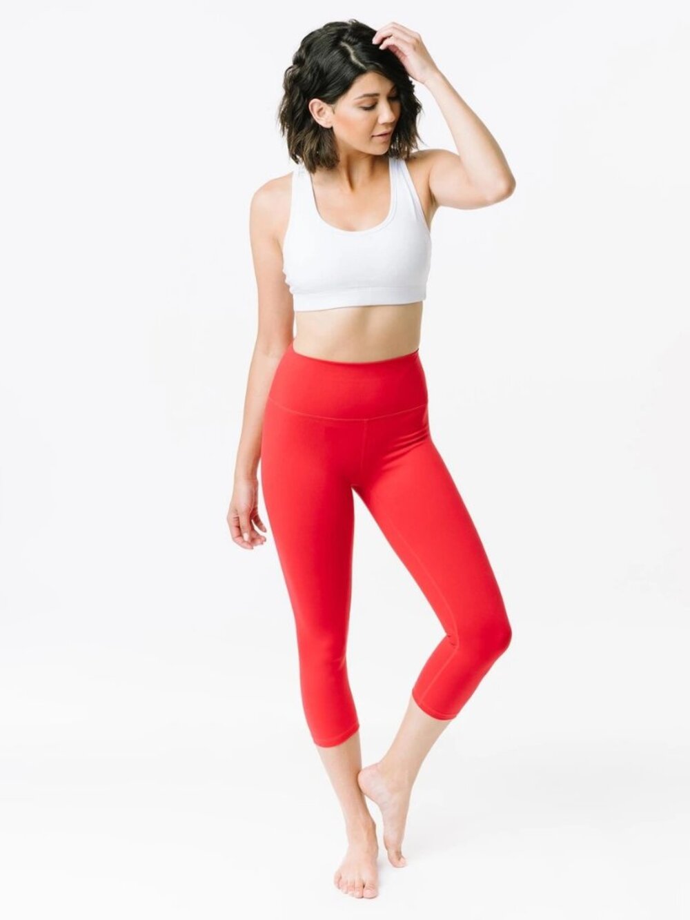 Zyia Red Ascend Hi-Rise Capri 20" (6-8) NWT